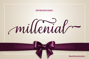 Millenial Script + Italic Font