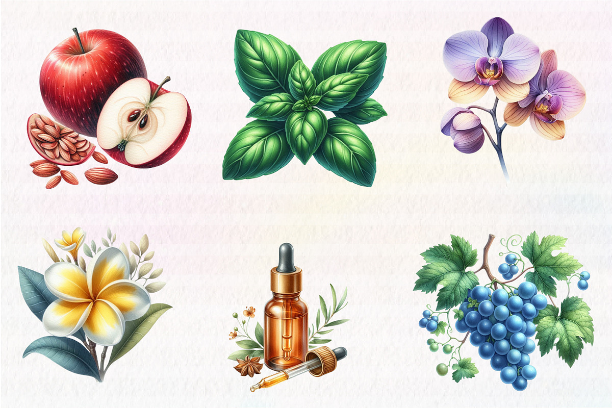 Watercolor Nature Clipart, an Illustration by CreationArt (Photo 6 of 7)
