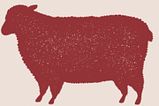 Lamb meat steak, sheep silhouette, a Food Illustration by Foxys Graphic (Thumbnail 2 of 3)
