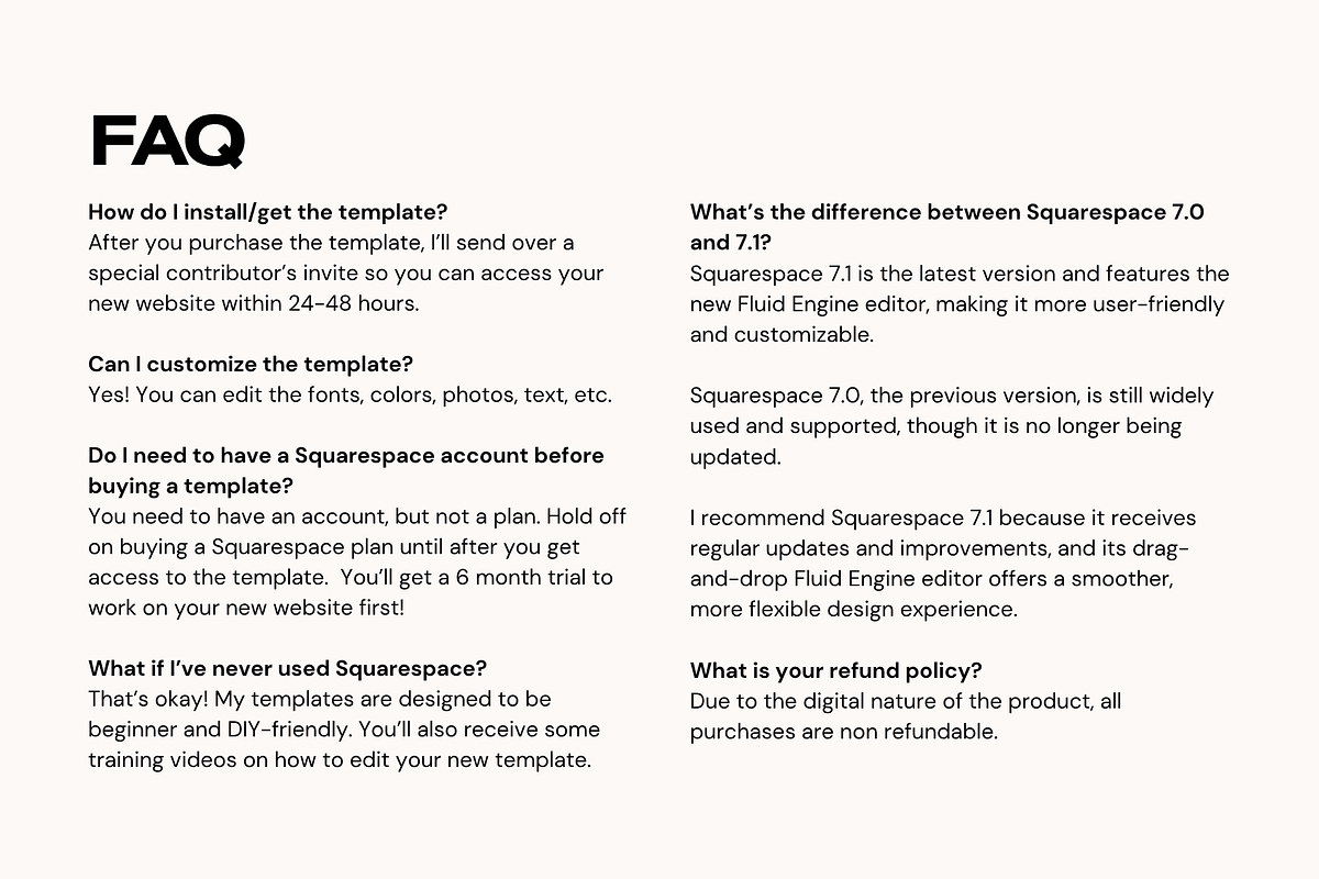 Squarespace 7.1 Website Template, a Squarespace Template by molly ho studio (Photo 10 of 10)