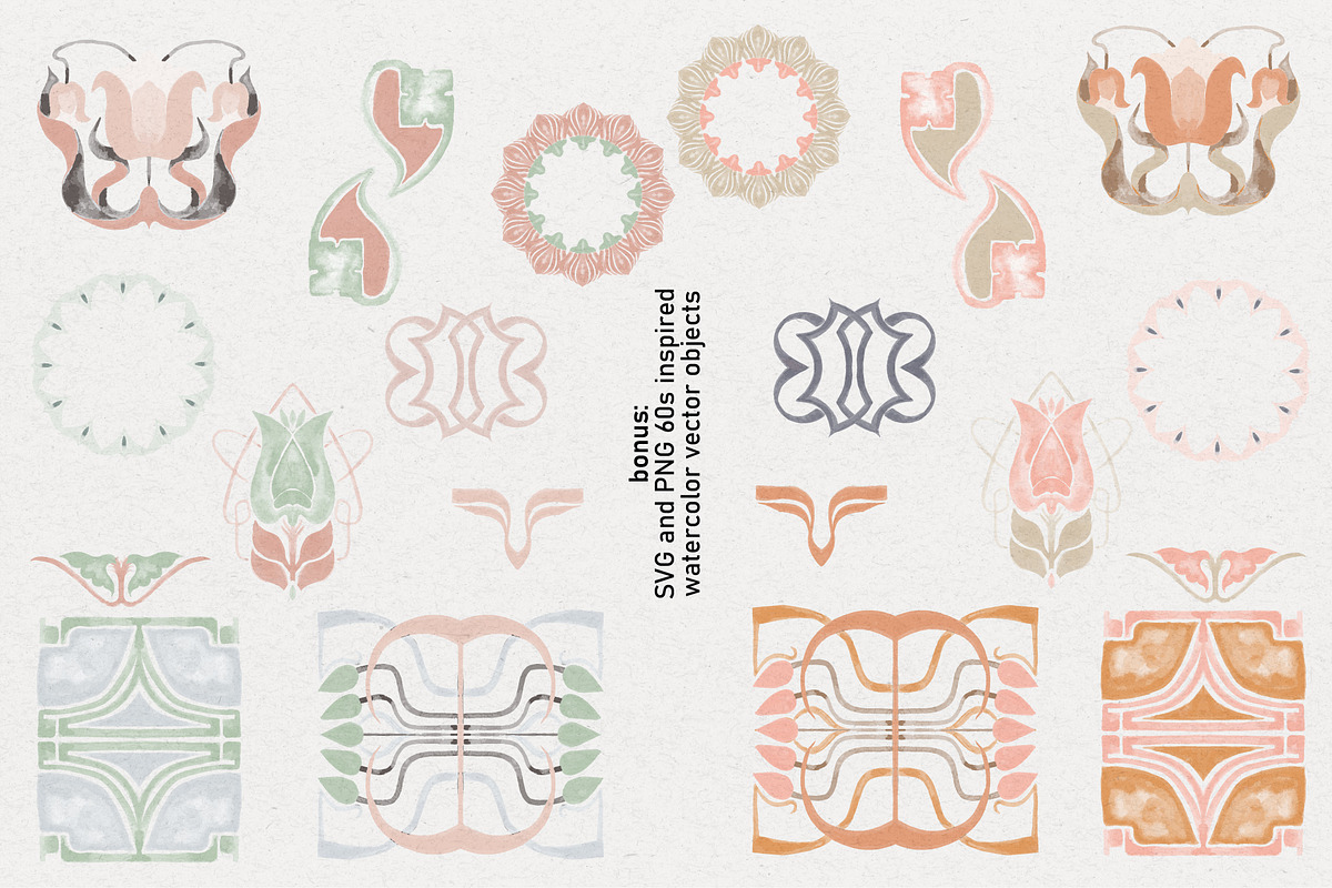 Art Deco Vector Pattern Set, a Texture Illustration by angelainthefields (Photo 8 of 8)
