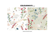 Wetland Wildflower Swan nest pattern, a Pattern Graphic by Milatoo (Thumbnail 2 of 4)