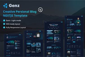 Genz - Creative Blog NextJS Template, a React Template by AliThemes