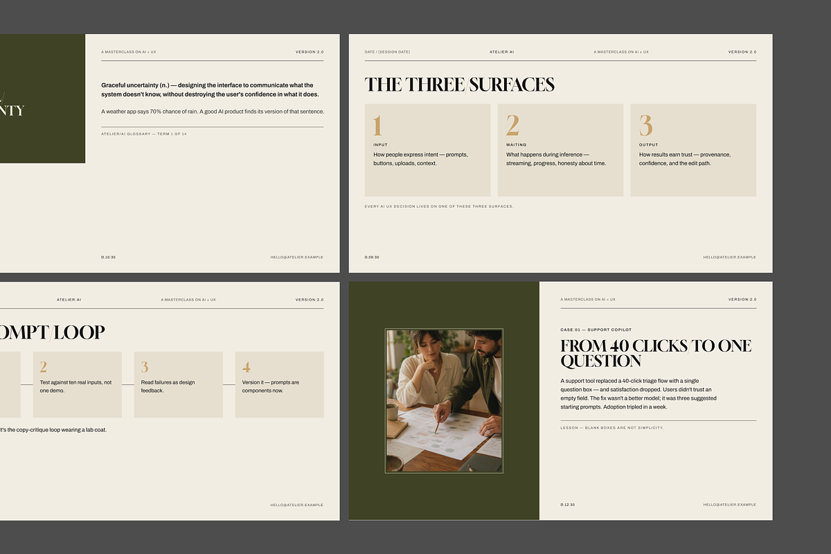 Atelier - AI UX Masterclass Kit, a Presentation Template by xStudio (Photo 4 of 6)