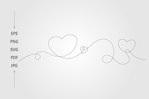 three elegant black hearts