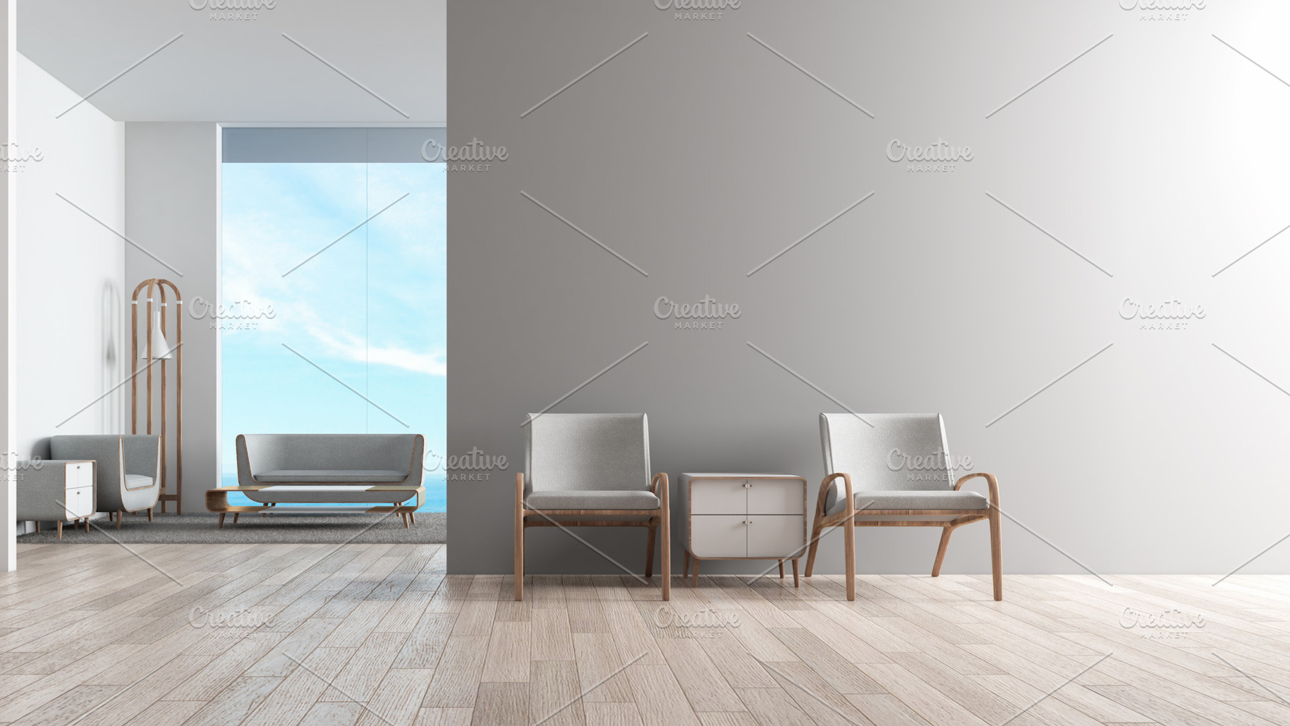 Modern interior living room featuring 3d, apartment, and architecture, an Architecture Photo by MOOSPACE_STUDIO