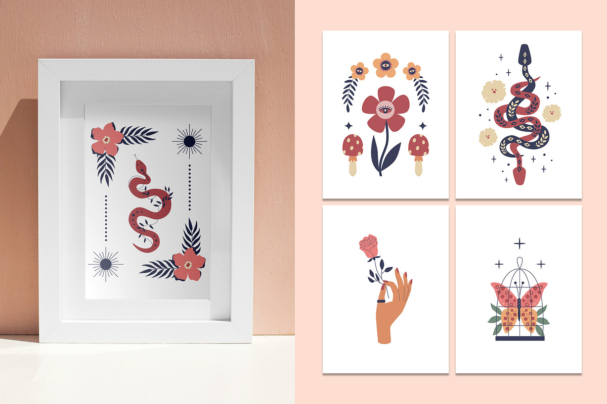 Mysterious Boho Clipart & posters, an Object Graphic by Sofico (Photo 10 of 26)