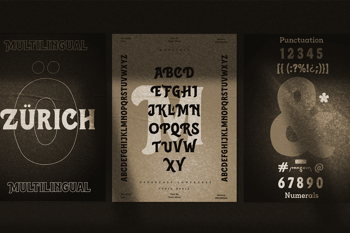 Monstalk Display, a Serif Font by Typia Nesia (Photo 7 of 10)