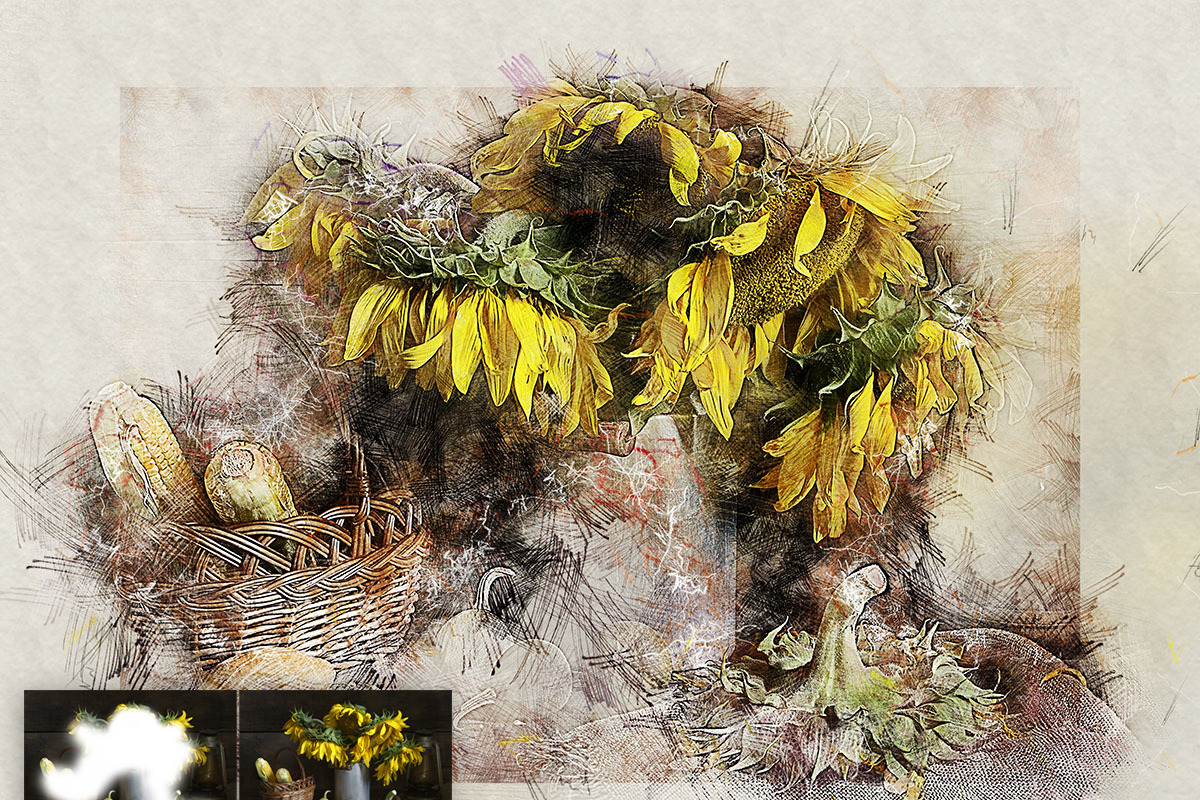 Soft Colored Pencil Photoshop Action, an Action Add-On by GorynArt (Photo 4 of 16)
