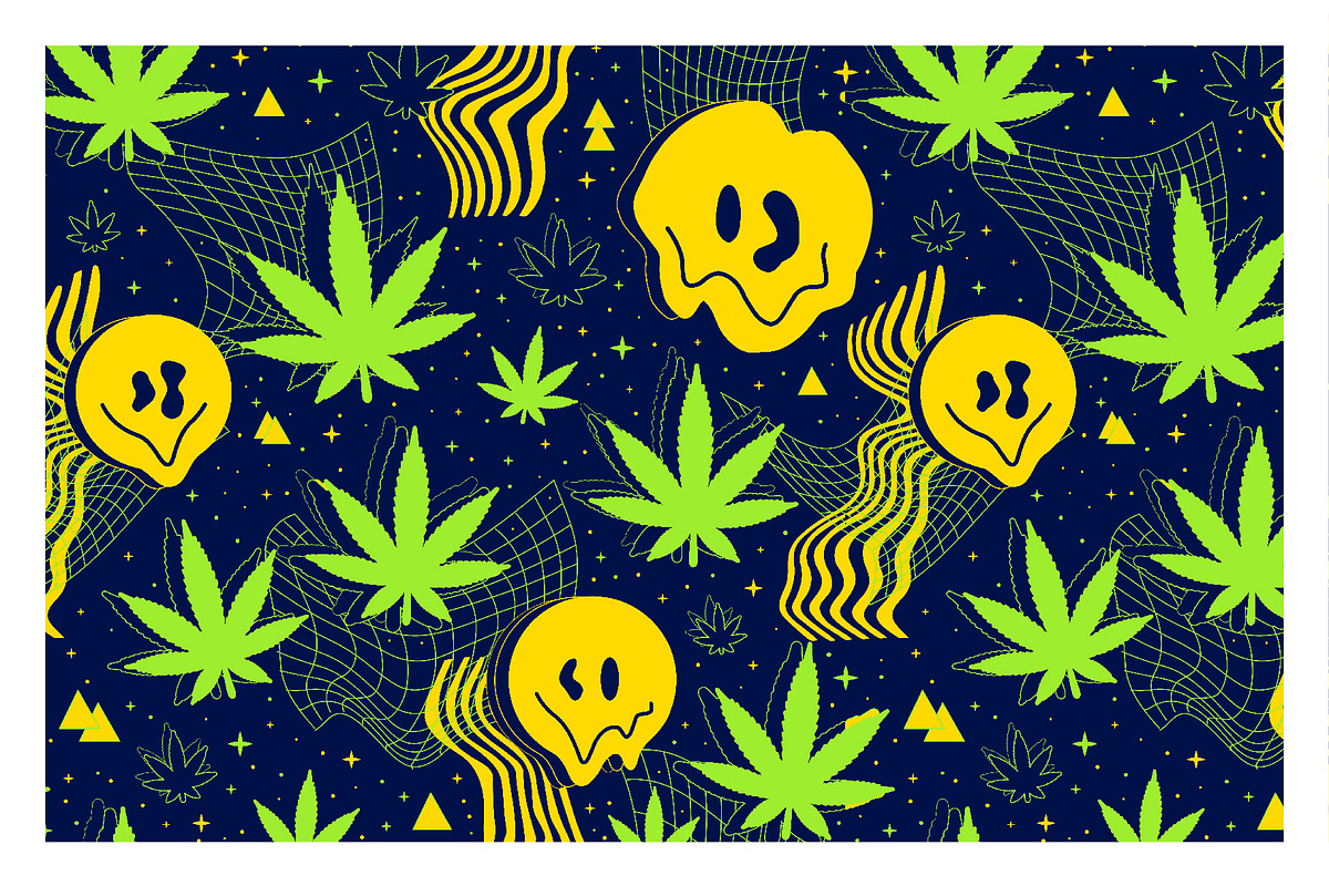 Marijuana Seamless Pattern Bundle 2, a Pattern Graphic by Slavko Kahovsky (Photo 5 of 9)