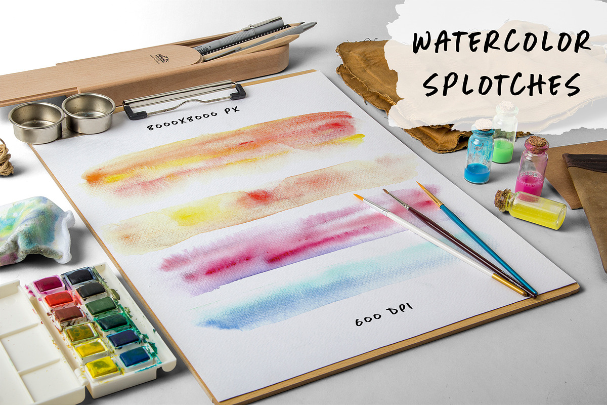 Gradient watercolor background set, a Texture Graphic by Alena Solonshchikova (Photo 3 of 11)