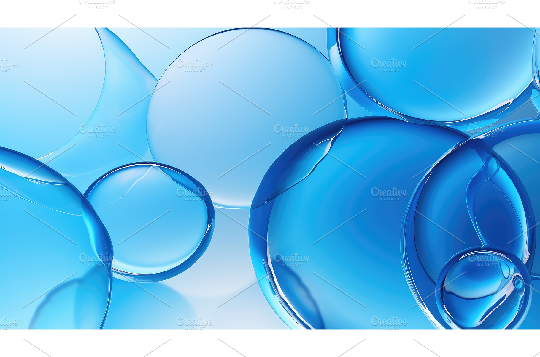 overlapping blue shapes background, an Abstract Photo by pikepicture