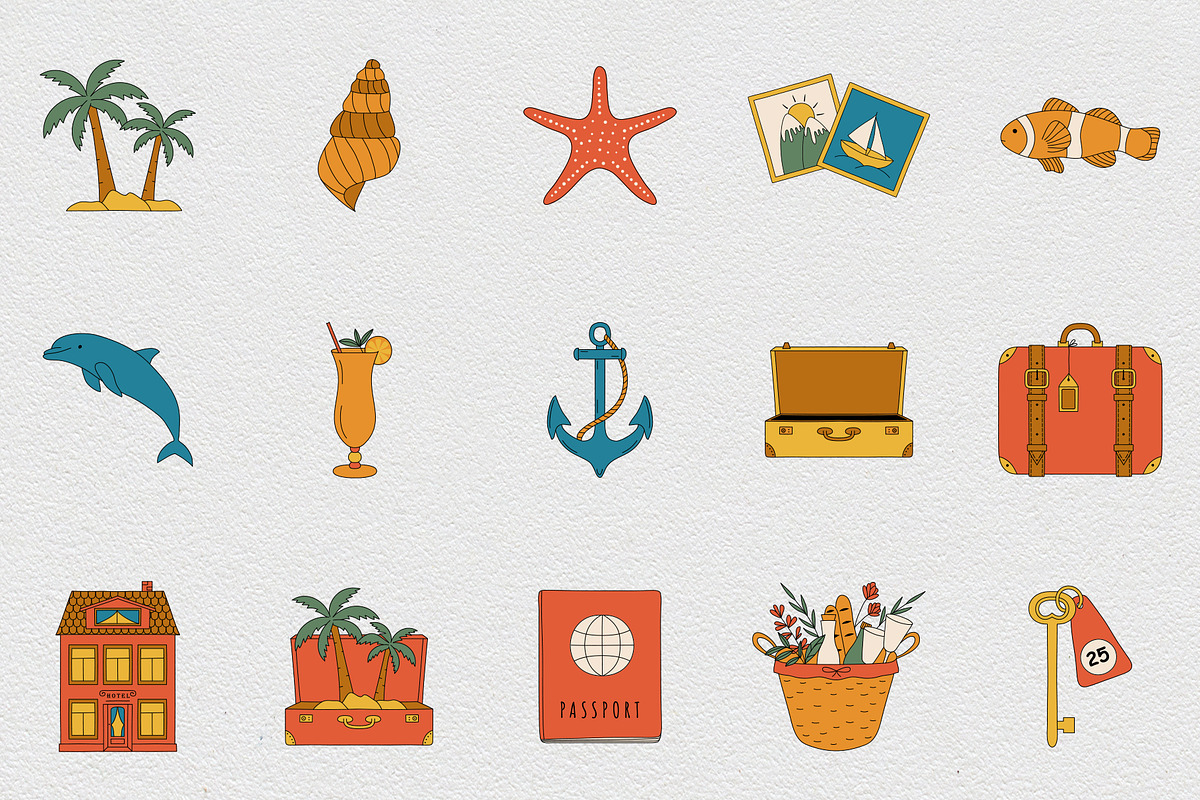 Travel icon set, an Icon by NatalieArtShop (Photo 8 of 12)