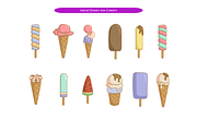 Hand Drawn Ice Cream, a Food Illustration by Creathub Studio (Thumbnail 3 of 3)