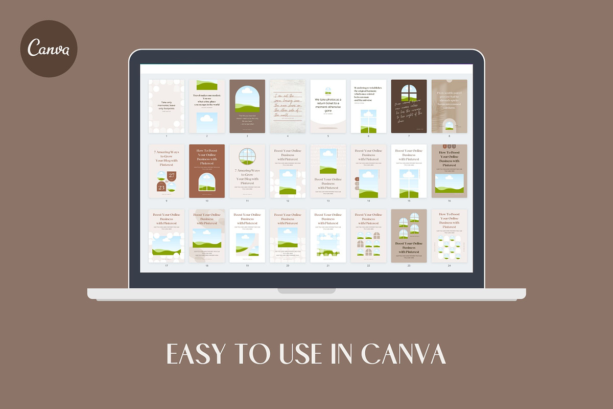 Pinterest Pin Templates Canva Shadow, a Social Media Template by Keikoya (Photo 2 of 13)