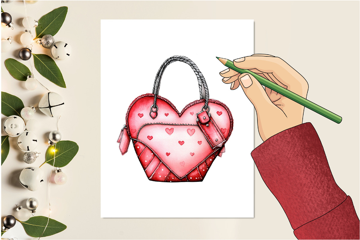 Watercolor Valentine Clipart, an Illustration by Design Market (Photo 5 of 5)