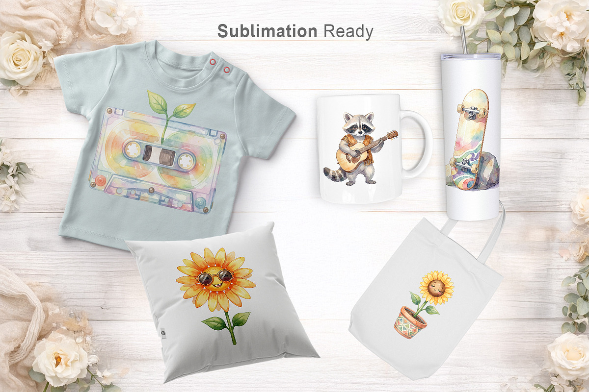 70s Groovy Spring Sublimation PNG, an Illustration by Artnoy (Photo 6 of 8)