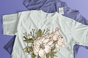 Set Seamless Flowers Dogrose Pattern, a Pattern Graphic by Vintage (Thumbnail 8 of 10)