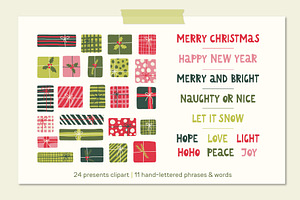 Retro Christmas Clipart And Patterns