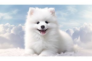 loyal cute fluffy dog ai generated, an Animal Photo by pikepicture