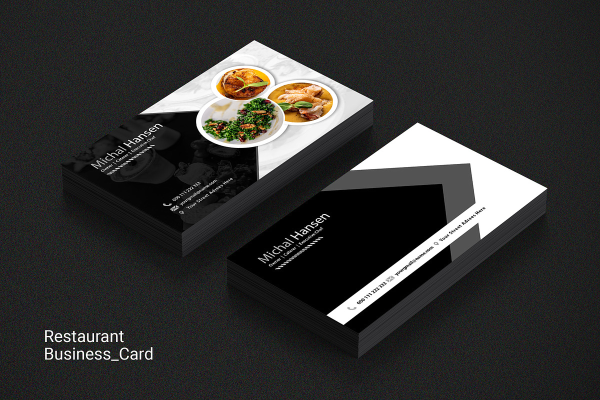 Restaurant Business Card, a Business Card Template by AfzaalGraphics (Photo 2 of 2)