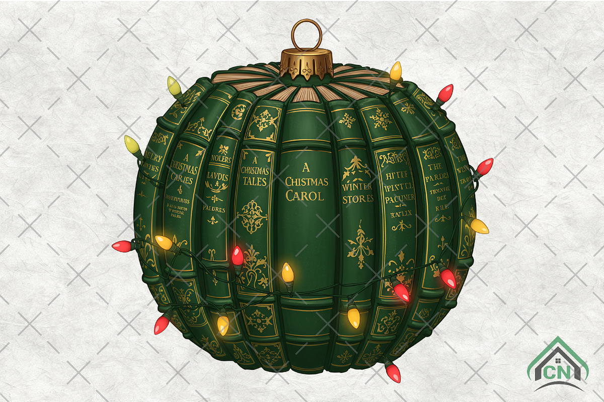 Christmas Book Christmas Ornament, an Illustration by Craft Nest (Photo 1 of 6)