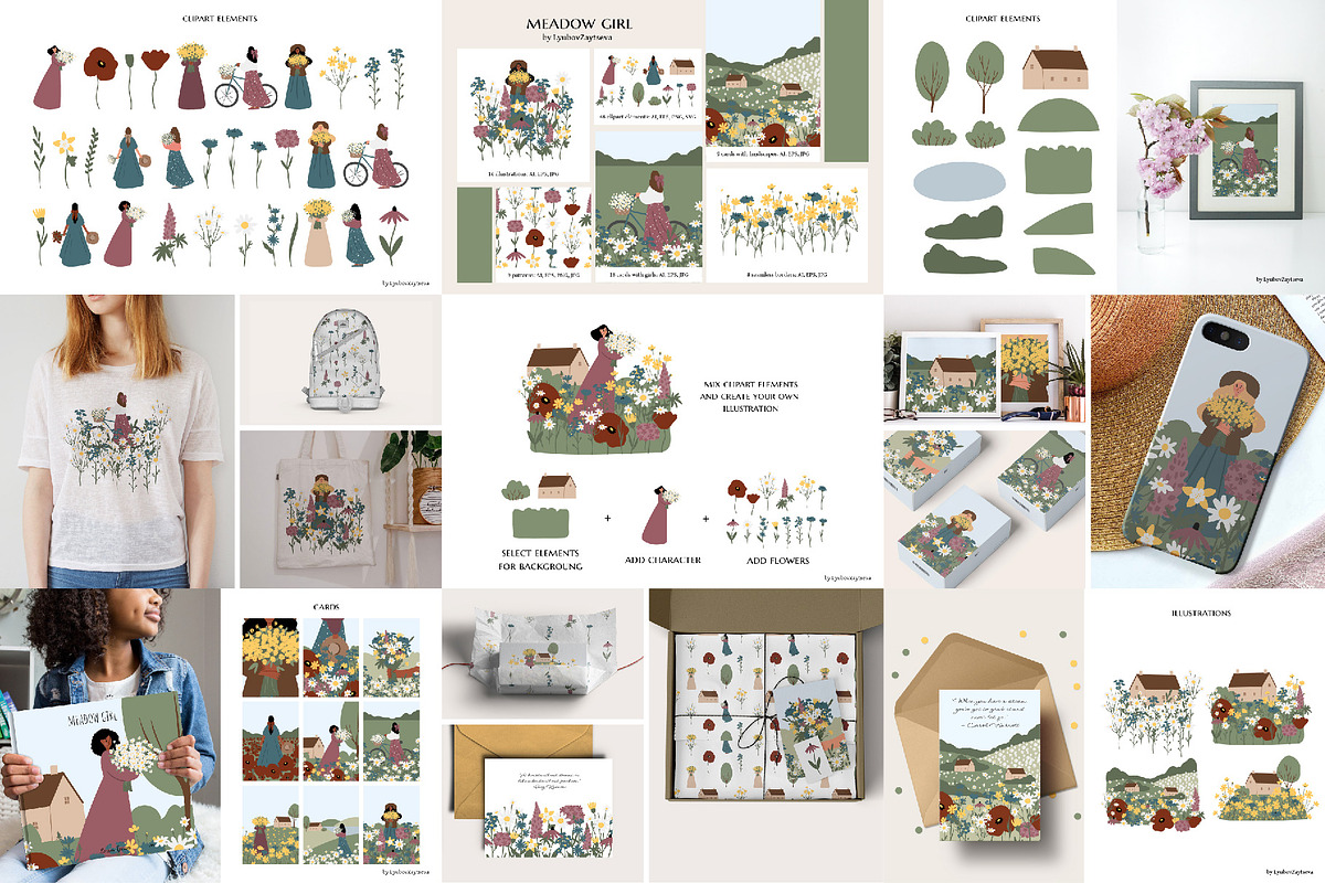 50% off! Four Seasons Bundle!, a Seasonal Illustration by LyubovZaytseva (Photo 3 of 9)
