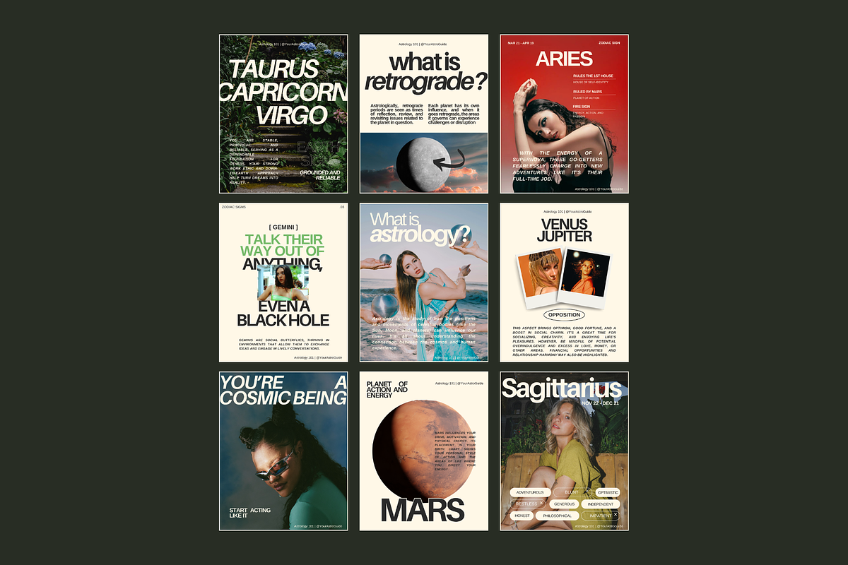 Astrology Instagram Template, a Social Media Template by BYOTstudios (Photo 1 of 11)