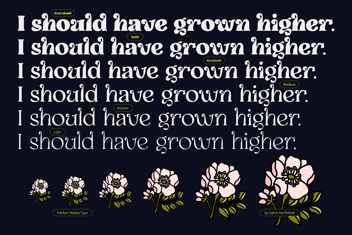 Selukar - Display Variable Font, a Serif Font by Artflorara (Photo 4 of 16)