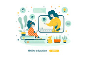 Online education - illustrations, an Education Illustration by LaVika (Thumbnail 4 of 11)