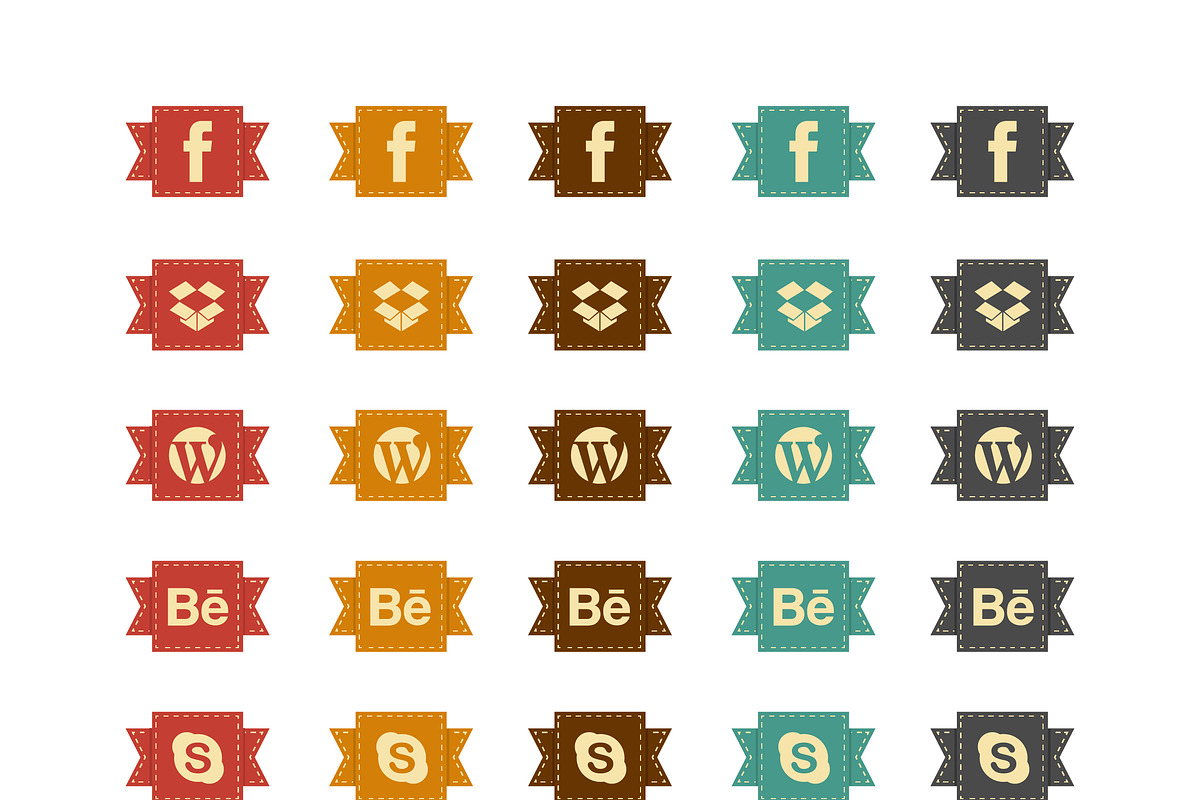 150 Vintage Social Media Icons, an Icon by MusiqueDesigns (Photo 4 of 4)