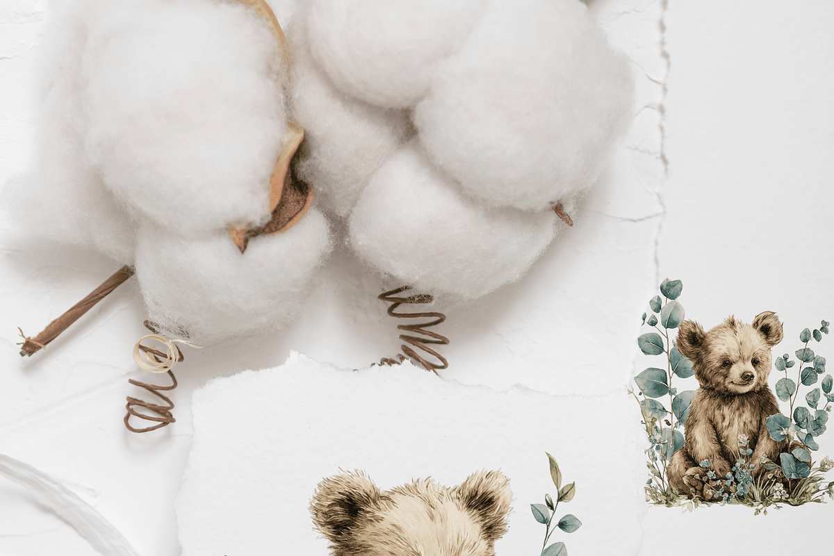Floral Teddy Bears Clipart, a Decorative Illustration by Pati Charm Studio (Photo 8 of 8)