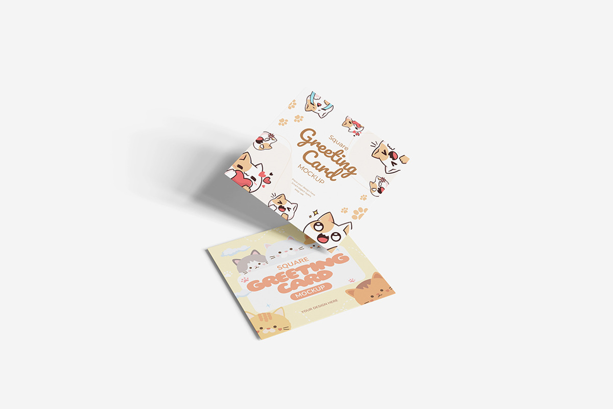 Square Greeting Card, a Product Mockup by MrLetters (Photo 5 of 5)