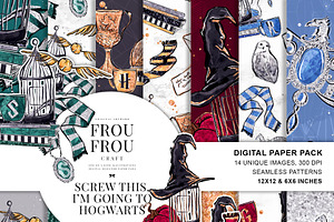Magician Movie Paper Pack, a Pattern Graphic by Frou Fou Craft