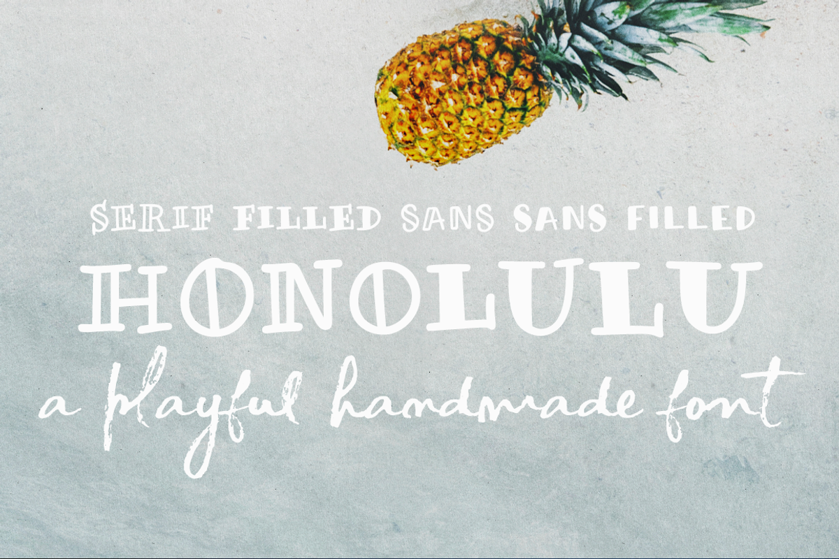 Honolulu handmade sans and serif font