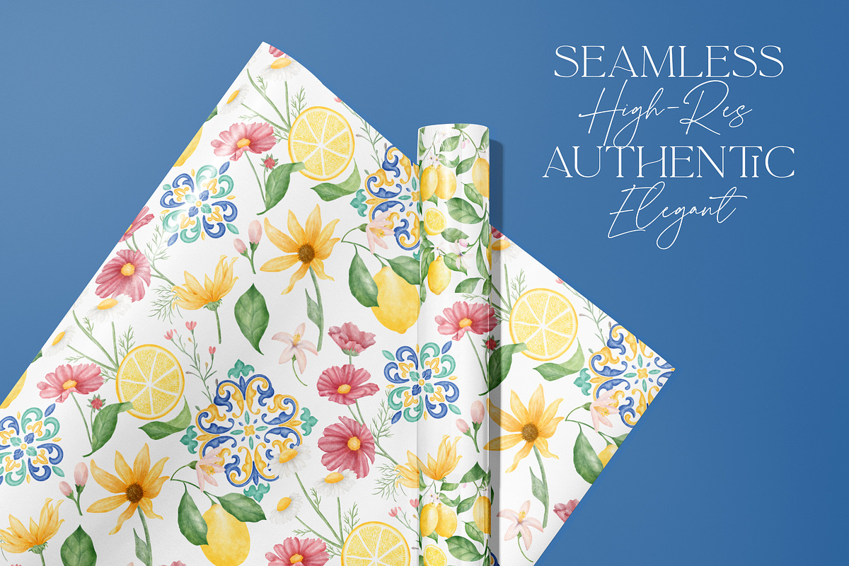 Italian Seamless Patterns Collection, a Pattern Graphic by Corina Moscu (Photo 3 of 9)