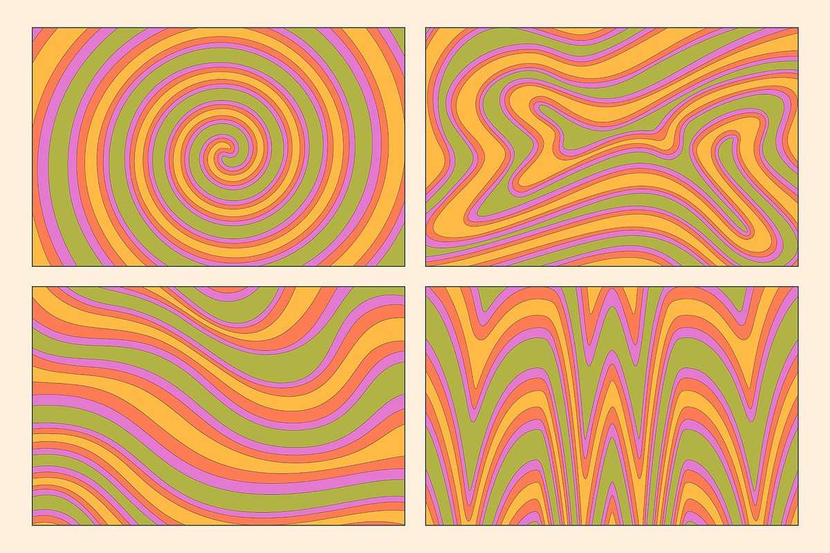 24 Groovy Psychedelic Backgrounds, a Background Graphic by Graphic Goods (Photo 13 of 15)