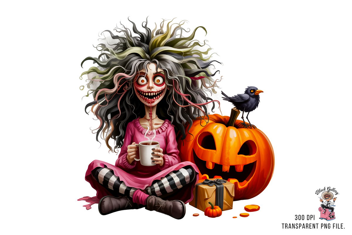 Spooky Halloween Girls PNG Bundle, a Graphic by Rina Akther (Photo 4 of 11)