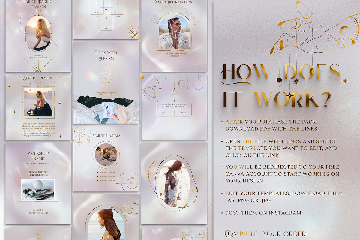 Spiritual Instagram Post Templates, a Social Media Template by Under My Cozy Roof (Photo 9 of 9)
