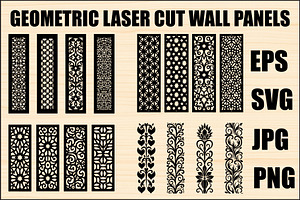 Black Geometric Laser Cut Sets, an Object Graphic by Creativeshirt