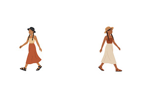Two young women walking confidently, a Nature Photo by ZinetroN