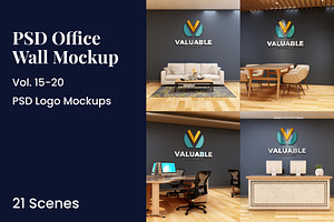 PSD Minimalist Office Logo Mockup