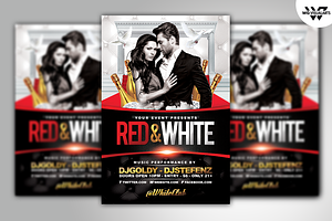 RED & WHITE Flyer Template