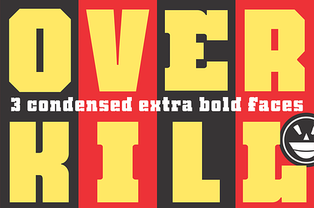 FTY Overkill Condensed, a Sans Serif Font by Fontry West