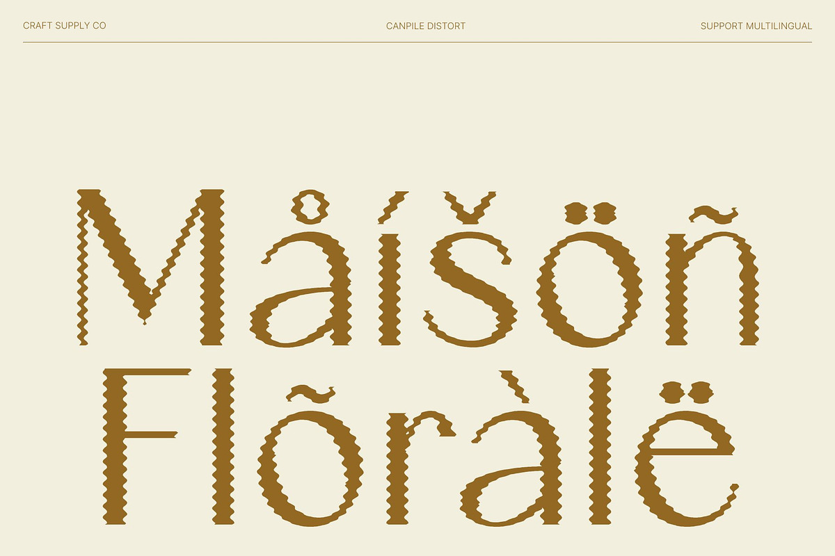 Canpile Distort, a Sans Serif Font by Craft Supply Co. (Photo 7 of 8)