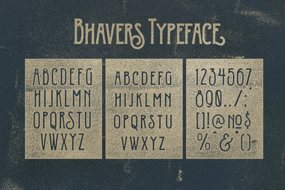 Bhavers Typeface preview 4