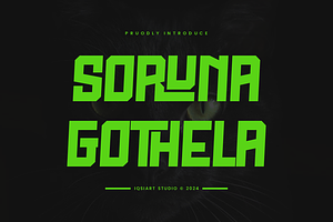 Soruna Gothela - Condensed Font, a Sans Serif Font by Iqsiart Studio