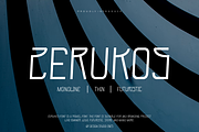 Zerukos - Monoline Thin Font, a Sans Serif Font by QR Design Studio (Thumbnail 1 of 7)