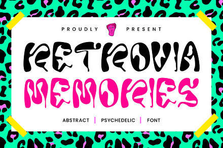 Retrovia Memories - Psychedelic Font, a Font by PutraCetol Studio