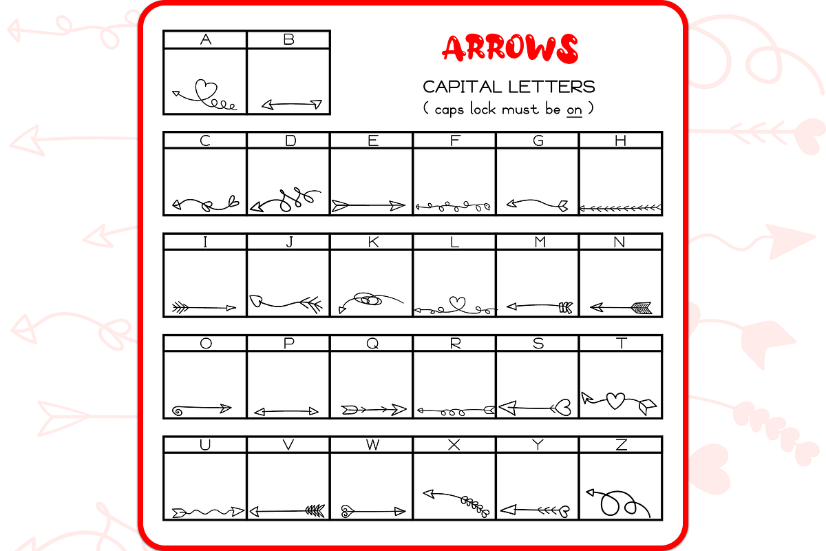 Arrow Doodles - Dingbats Font, a Symbol Font by WADLEN (Photo 2 of 7)